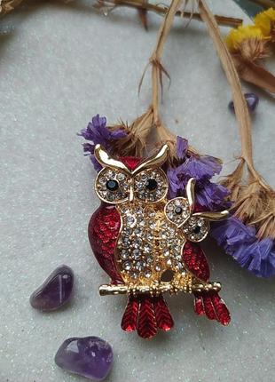 Брошка сова совеня. бохо природа хижі птахи тварини  мама і дитина native