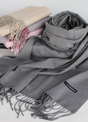 Теплий палантин шарф, однотон