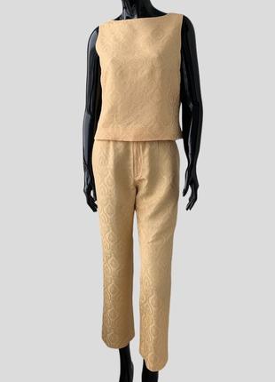 Шовковий брючний костюм bogner костюм із блузками штани 100% шовк