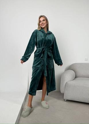Халат женский махровый длинный цвет