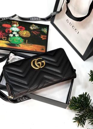 Чёрный кошелёк гуччи gucci