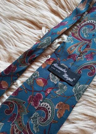 Шелковый галстук винтаж италия alessandro magno6 фото
