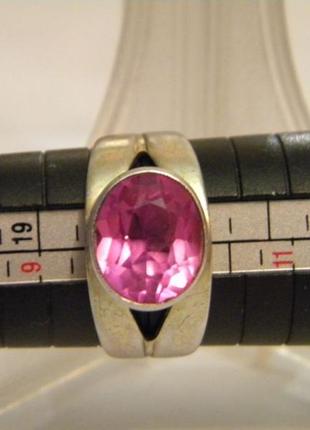 Кольцо перстень ссср камень позолота серебро 875 * проба звезда 2лю №7368 фото