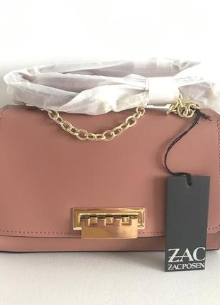 Сумка шкіряна zac posen eartha mini chain shoulder leather bag оригінал8 фото