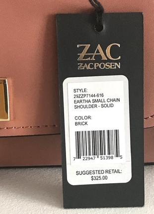 Сумка шкіряна zac posen eartha mini chain shoulder leather bag оригінал10 фото