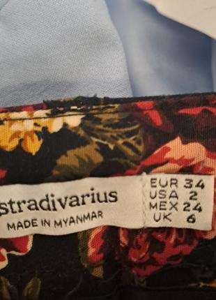 Брюки джинсы леггинсы лосины ( в розах) от stradivarius новые7 фото