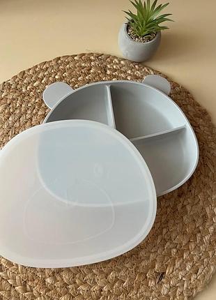 Крышка для секционной тарелки «мишка»