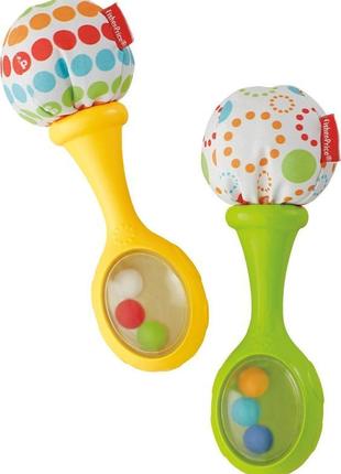 Брязкальця слюновопоглинальні гризуни веселі маракаси fisher-price в еко-пакованні2 фото