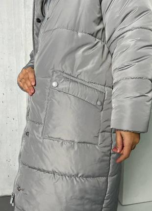 Жіноча зимова куртка,женская зимняя куртка,жіноче зимове довге тепле пальто,женское длинное тёплое пальто,пуховик2 фото