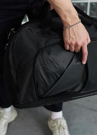 Спортивная дорожная сумка under armour белое лого, сумка с возможностью увеличить объем8 фото
