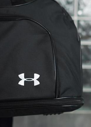 Спортивная дорожная сумка under armour белое лого, сумка с возможностью увеличить объем3 фото