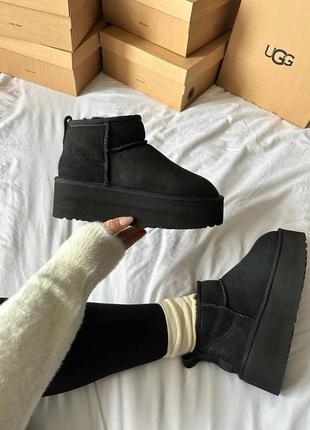 Женские угги ugg premium ultra mini platform black