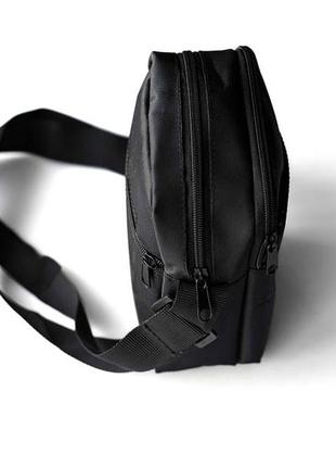 Мужская сумка мессенджер stone island casual черная спортивная барсетка  тканевая сумка через плечо5 фото