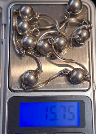 Серебряное колье с шариками 925 проба