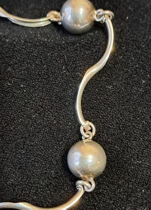 Серебряное колье с шариками 925 проба