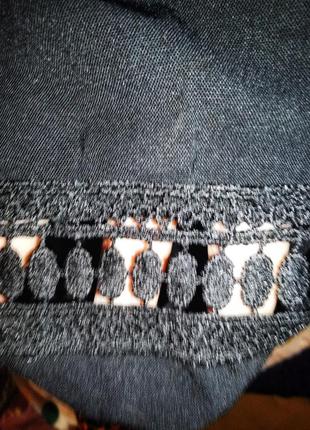 Брюки на резинке с вставкой кружева штаны шаровары летние shein curve высокая посадка7 фото