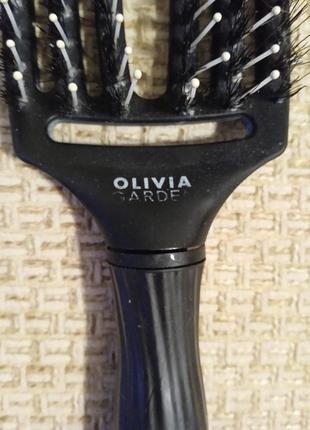 Щетка для укладки волос olivia garden finger brush medium black2 фото