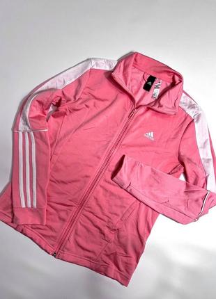 Женская олимпийка adidas /размер xs-s/ розовая кофта adidas / розовая олимпийка / худи адидас / adidas / адидас / женская спортивная кофта /13 фото