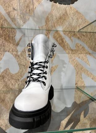 Белые ботинки женские зимние zls-078/б5 фото