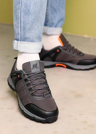 Кроссовки мужские влагостойкие темно-серые3 фото