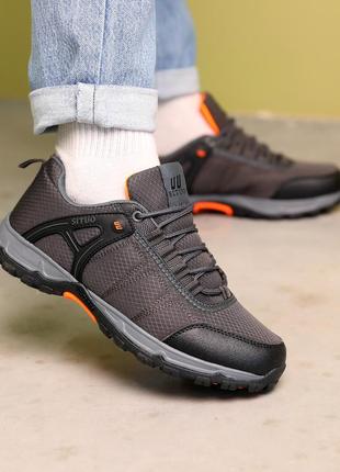 Кроссовки мужские влагостойкие темно-серые5 фото