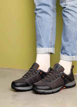 Кроссовки мужские влагостойкие темно-серые4 фото