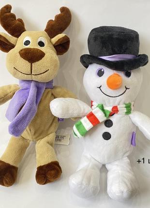 Мягкая игрушка олень новогодний олененок