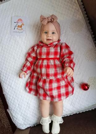 Набор платье с повязкой для девочки 6-9 месяцев