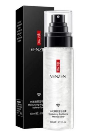 Спрей-фиксатор для макияжа venzen (veze) moisturizing brightening makeup spray