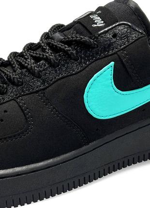 Женские кроссовки nike air force 1 low x tiffany&amp;co black mint#найк9 фото