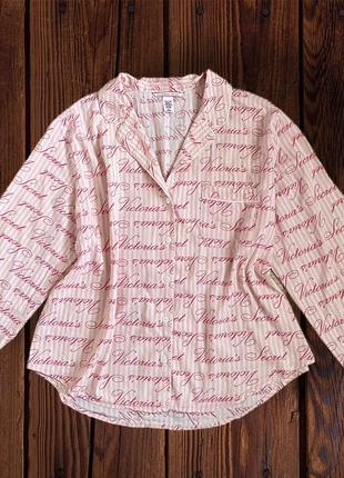 Комплект пижама ночнушка vs victoria’s secret набор штаны рубашка виктоия стерео котон вискоза9 фото
