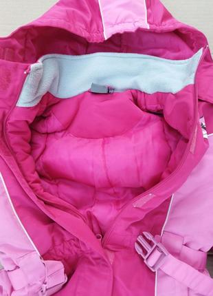 104 - немецкий розовый утеплённый комбинезон зимний для девочки4 фото