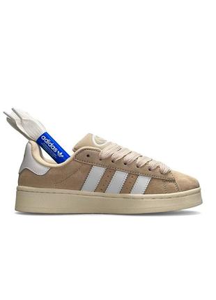 Женские кроссовки adidas originals campus beige white#адидас3 фото