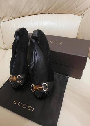 Туфли ,балетки gucci оригинал р.37,5 gucci