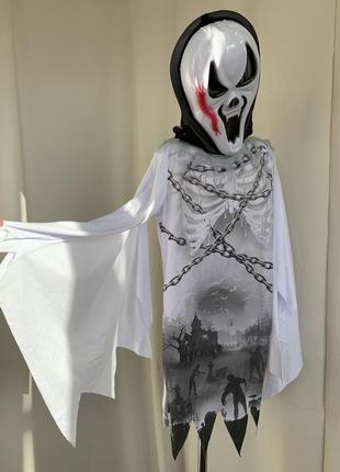 Крик привидение призрак смерь костюм с маской хеллоуин3 фото