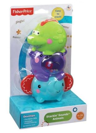 Пирамидка "веселы зверушки" fisher-price bgp411 фото