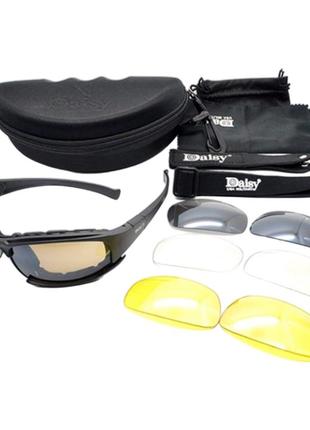Тактические спортивные очки daisy polarized x7 с 4 линзами в комплекте1 фото