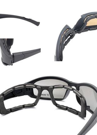 Тактические спортивные очки daisy polarized x7 с 4 линзами в комплекте5 фото