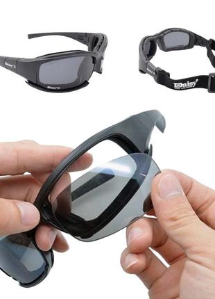 Тактические спортивные очки daisy polarized x7 с 4 линзами в комплекте3 фото
