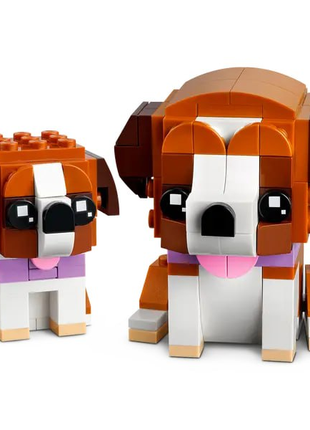 Супермилі моделі собак та цуценят сенбернара lego brickheadz. оригінал із сша4 фото