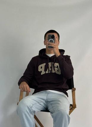 Худи gap logo fleece hoodie «turkish coffe»1 фото