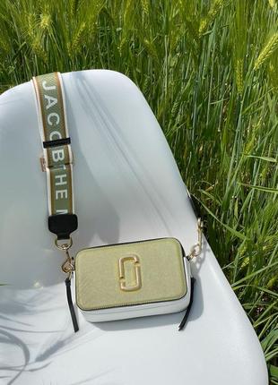 Женская сумка marc jacobs the snapshot olive/gold