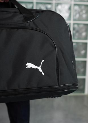 Спортивная дорожная сумка puma белое лого, сумка с возможностью увеличить объем4 фото