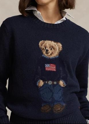 Стильний светр, кофта polo bear ralph lauren з ведмедиком