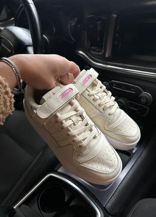 Adidas forum cream beige7 фото