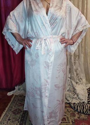 Длинный легкий,предостойкий халат-кимоно,пенюар 46/543 фото