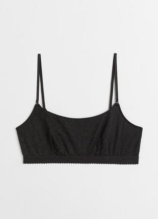 Мягкий бюстгальтер топ h&m soft lace bra - xl2 фото