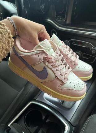 Nike dunk low «pink oxford»6 фото