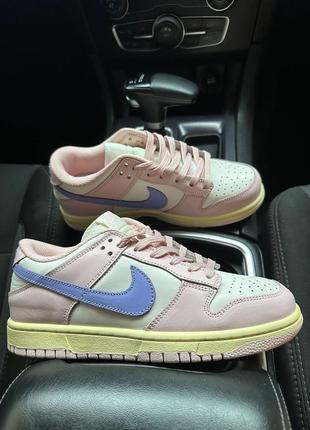 Nike dunk low «pink oxford»7 фото