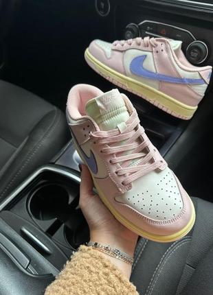 Nike dunk low «pink oxford»8 фото